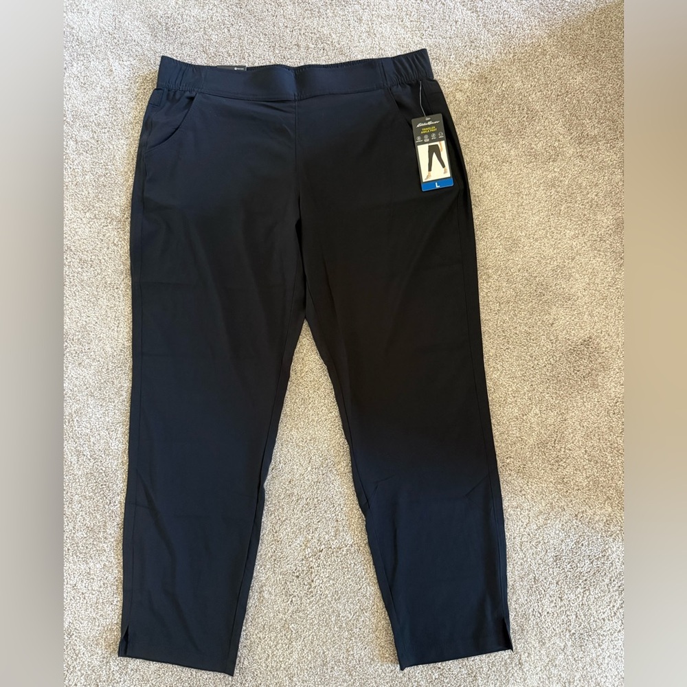 Eddie Bauer Black Traveler Ankle Pants, Women
